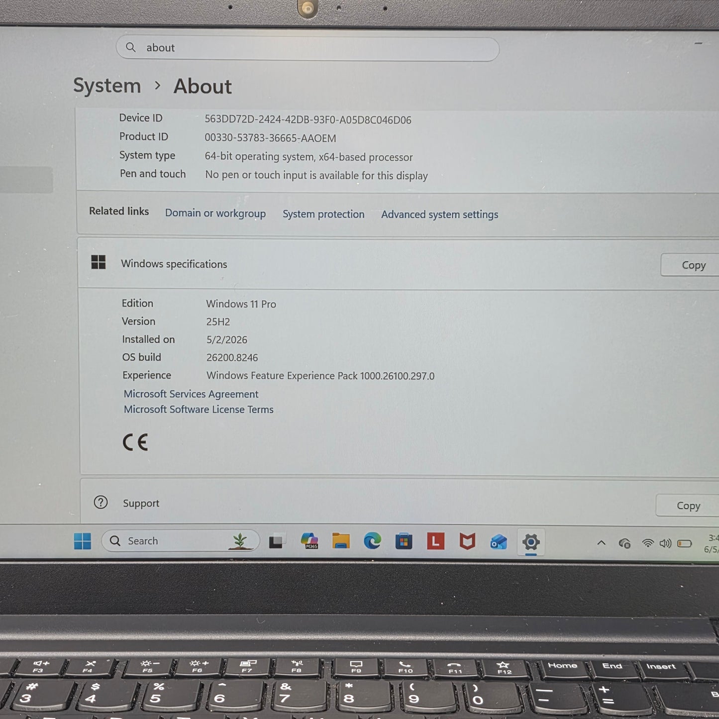 Lenovo thinkpaD JVHFC1 14" i5-1135G7 2.4GHz 16GB RAM 256GB SSD