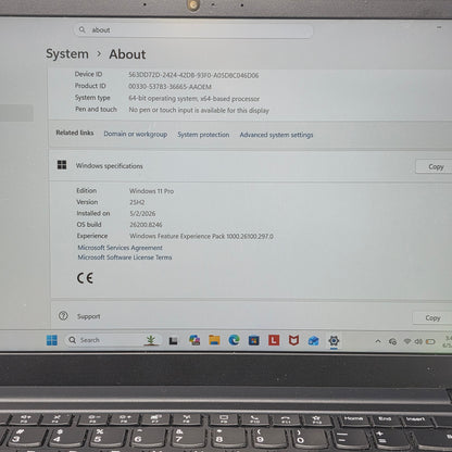 Lenovo thinkpaD JVHFC1 14" i5-1135G7 2.4GHz 16GB RAM 256GB SSD