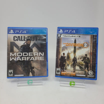 Lot of 2 PS4 Games: Call of Duty Modern Warfare & Tom Clancy's The Division 2