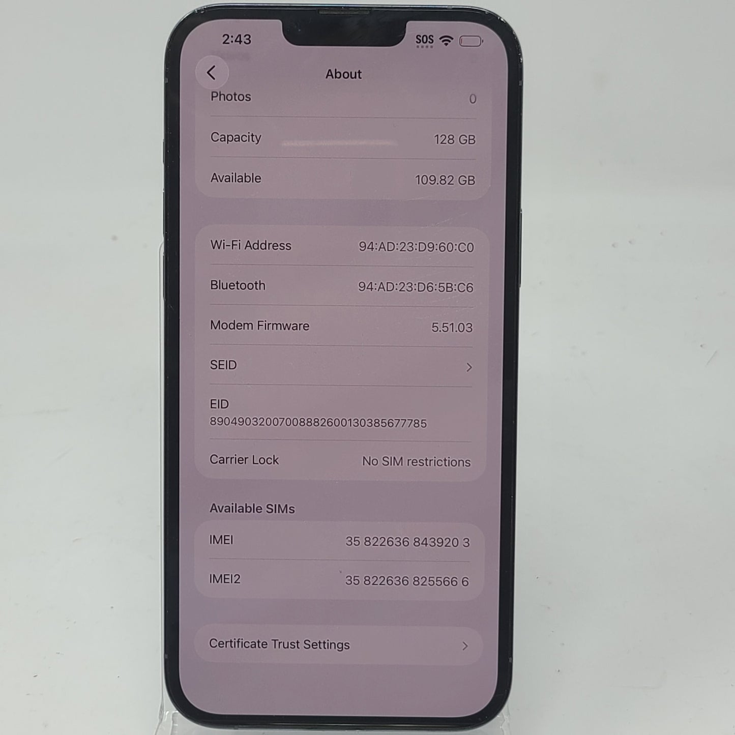 Factory Unlocked Apple iPhone 13 Pro Max 128GB Blue NLF53LL/A