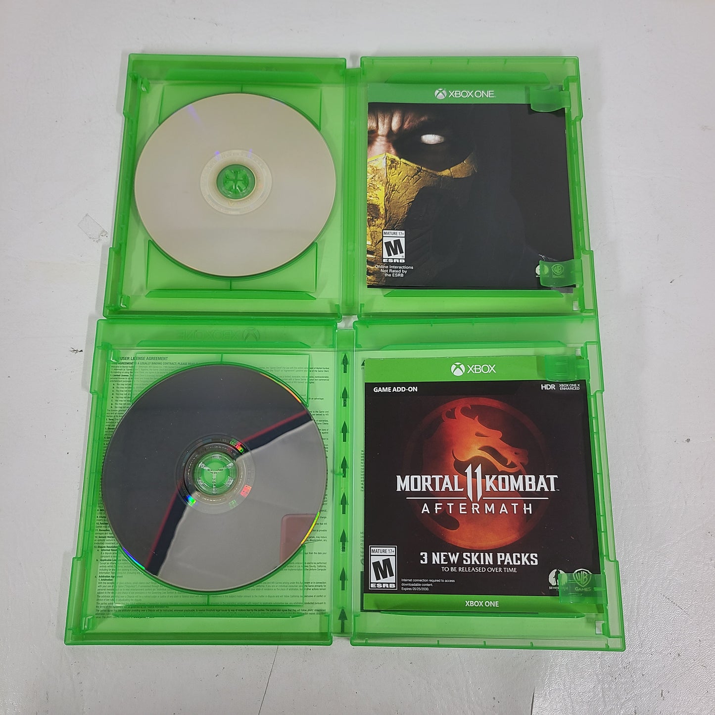 Lot of 2: Xbox One Game  Mortal Kombat 11 Aftermath Kollection & Mortal Kombat X
