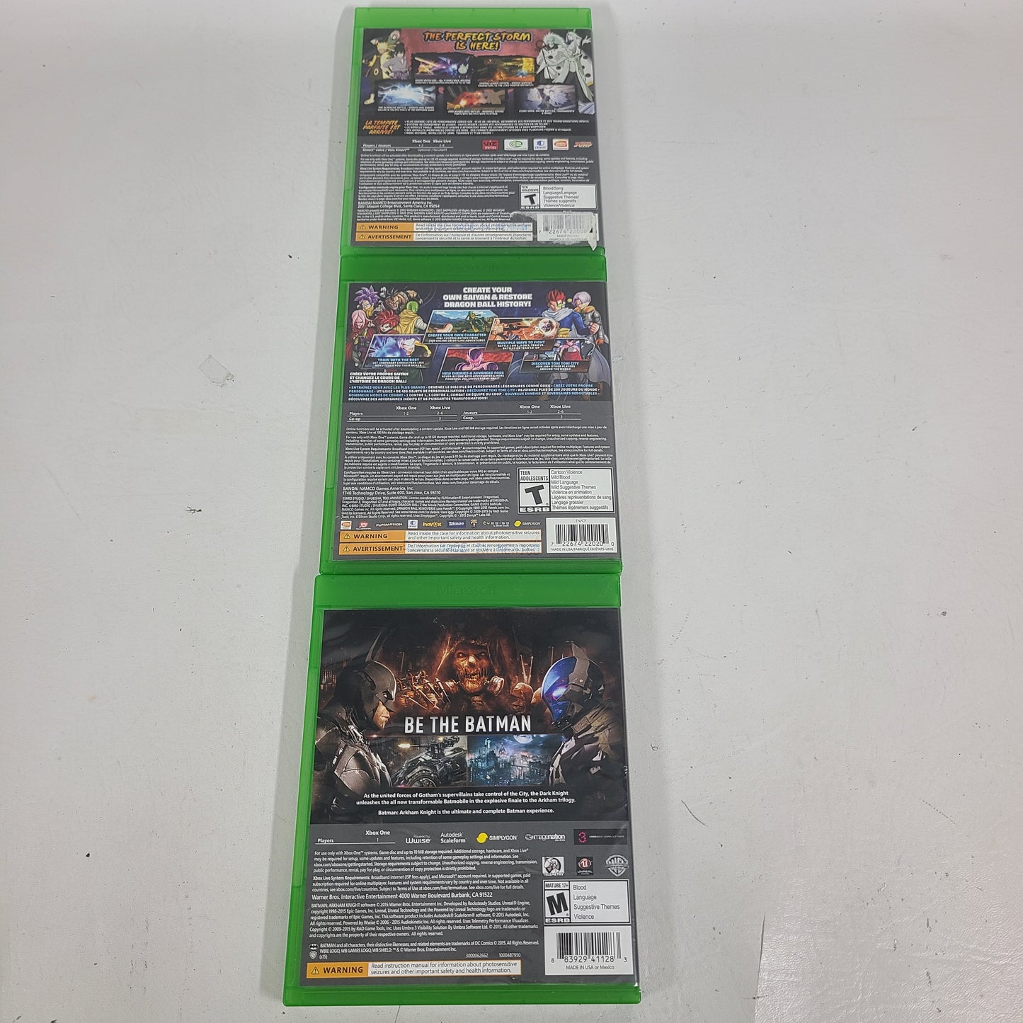 Lot of 3 Microsoft Xbox One Games