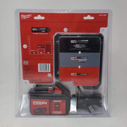 New Milwaukee M18 REDLITHIUM FORGE XC8.0 Starter Kit 48-59-1881 8Ah Battery & Charger