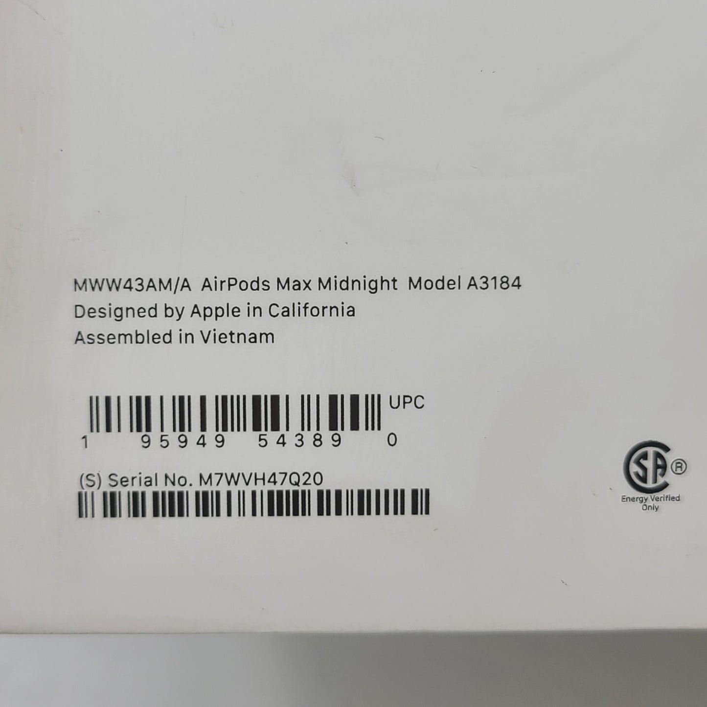 New Apple AirPods Max Wireless Over-Ear Headphones Midnight MWW43AM/A