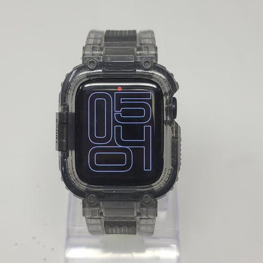 GPS Only Apple Watch SE 3 40MM Midnight Aluminum Black Transparent Rugged Bumper  MEH94LW/A