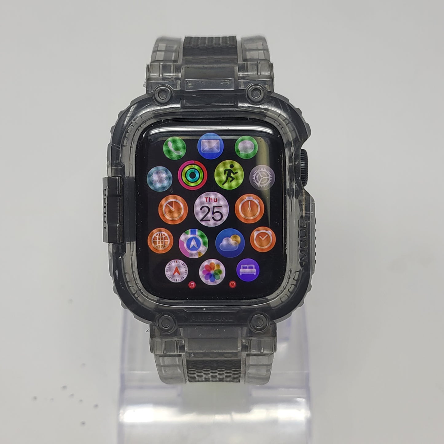GPS Only Apple Watch SE 3 40MM Midnight Aluminum Black Transparent Rugged Bumper  MEH94LW/A