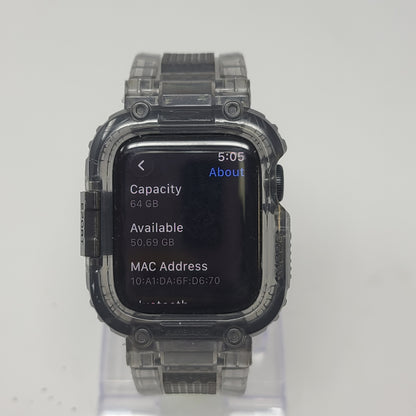 GPS Only Apple Watch SE 3 40MM Midnight Aluminum Black Transparent Rugged Bumper  MEH94LW/A