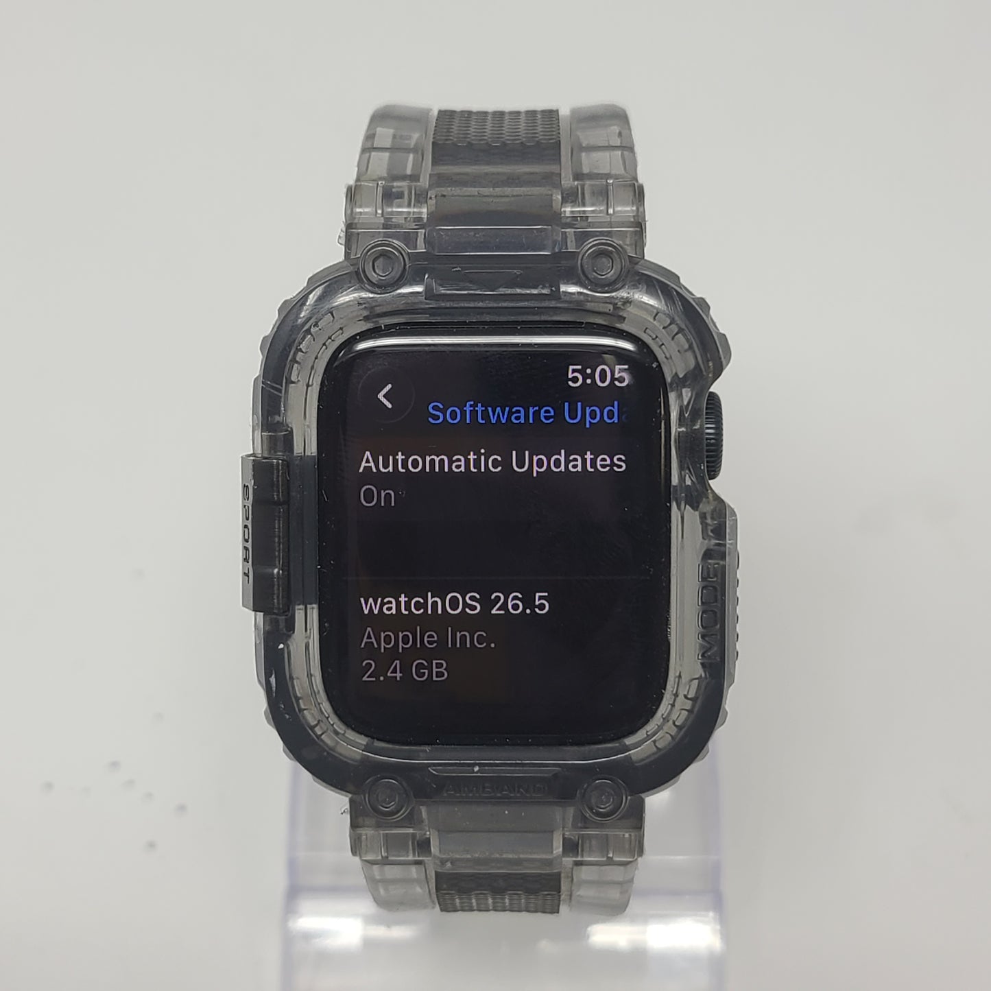 GPS Only Apple Watch SE 3 40MM Midnight Aluminum Black Transparent Rugged Bumper  MEH94LW/A