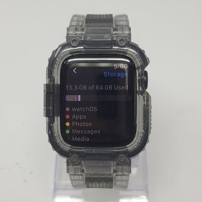 GPS Only Apple Watch SE 3 40MM Midnight Aluminum Black Transparent Rugged Bumper  MEH94LW/A