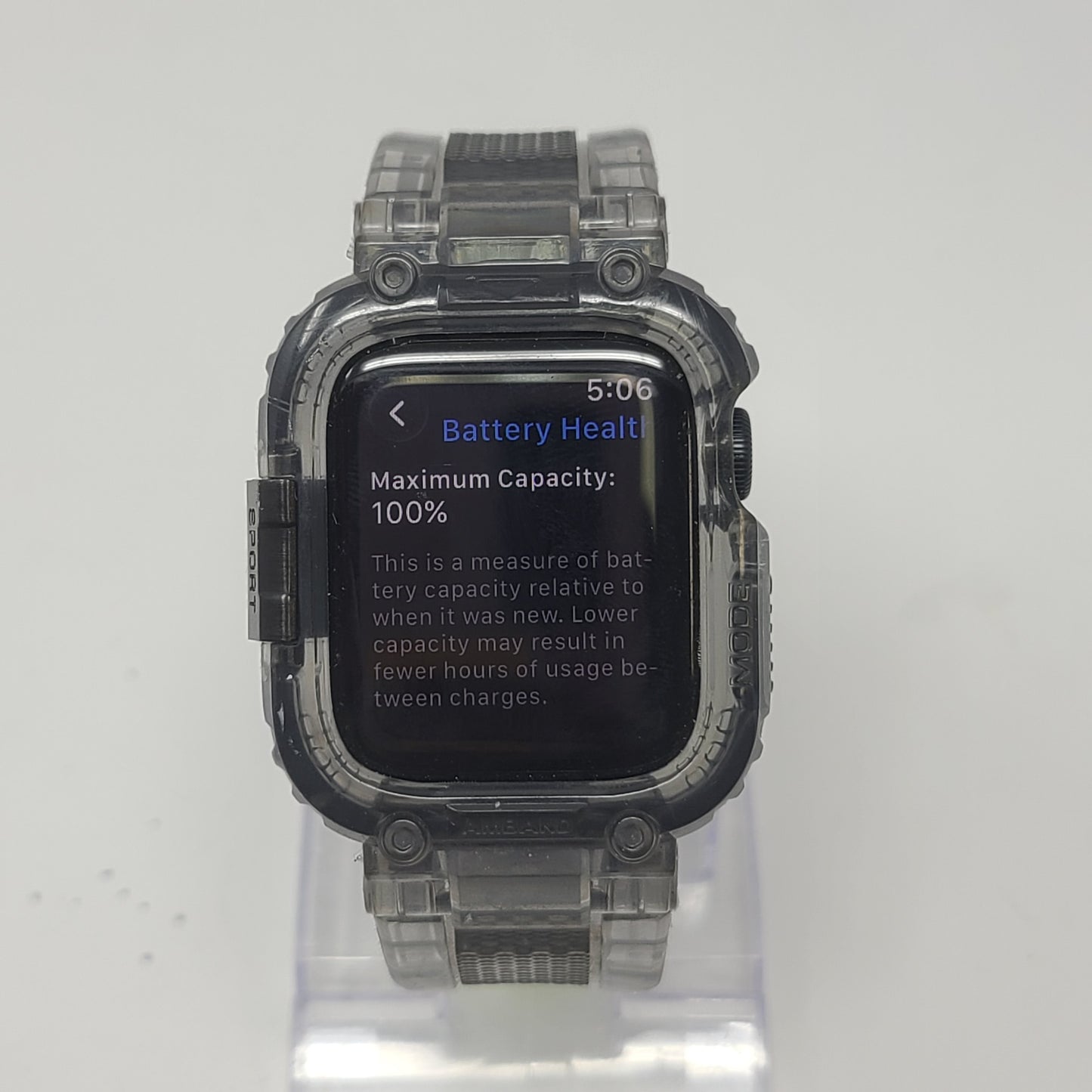 GPS Only Apple Watch SE 3 40MM Midnight Aluminum Black Transparent Rugged Bumper  MEH94LW/A