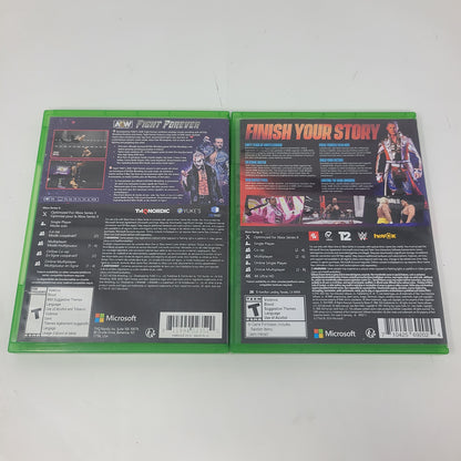 Lot of  2 Microsoft Xbox Series X Games AEW: Fight Forever WWE 2K24