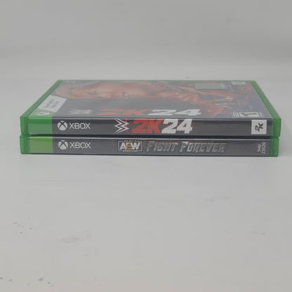 Lot of  2 Microsoft Xbox Series X Games AEW: Fight Forever WWE 2K24