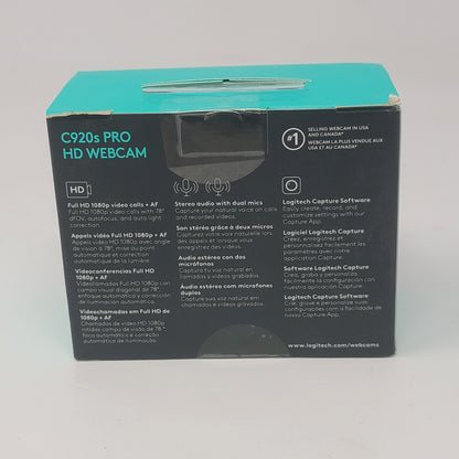 New logitech C920s HD Webcam 960-001257