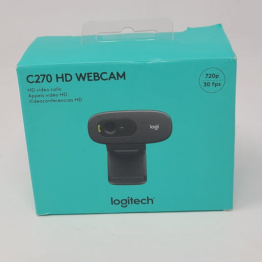 Logitech C270 HD Webcam 720p Black 960-000694