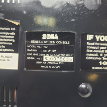 Sega Genesis 16-Bit Console Gaming System Black 1601