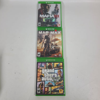 Lot of 3 Games Microsoft Xbox 360 Mafia III,Mad Max,Grand Theft Auto V