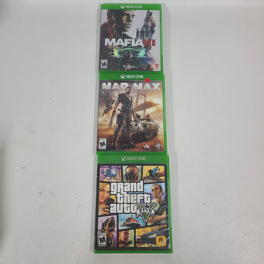 Lot of 3 Games Microsoft Xbox 360 Mafia III,Mad Max,Grand Theft Auto V