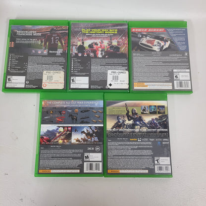 Lot of 5 Games Microsoft Xbox One Madden NFL 22,Madden NFL 23,Need for Speed Rivals,Battlefield 1,Destiny
