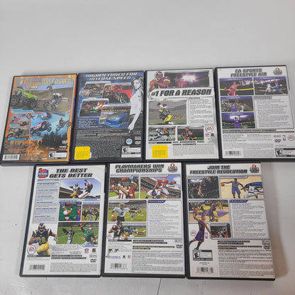 Lot of 7 Sony PlayStation 2 PS2 Games Madden NFL 2002 2003 2004 NBA Live 2004