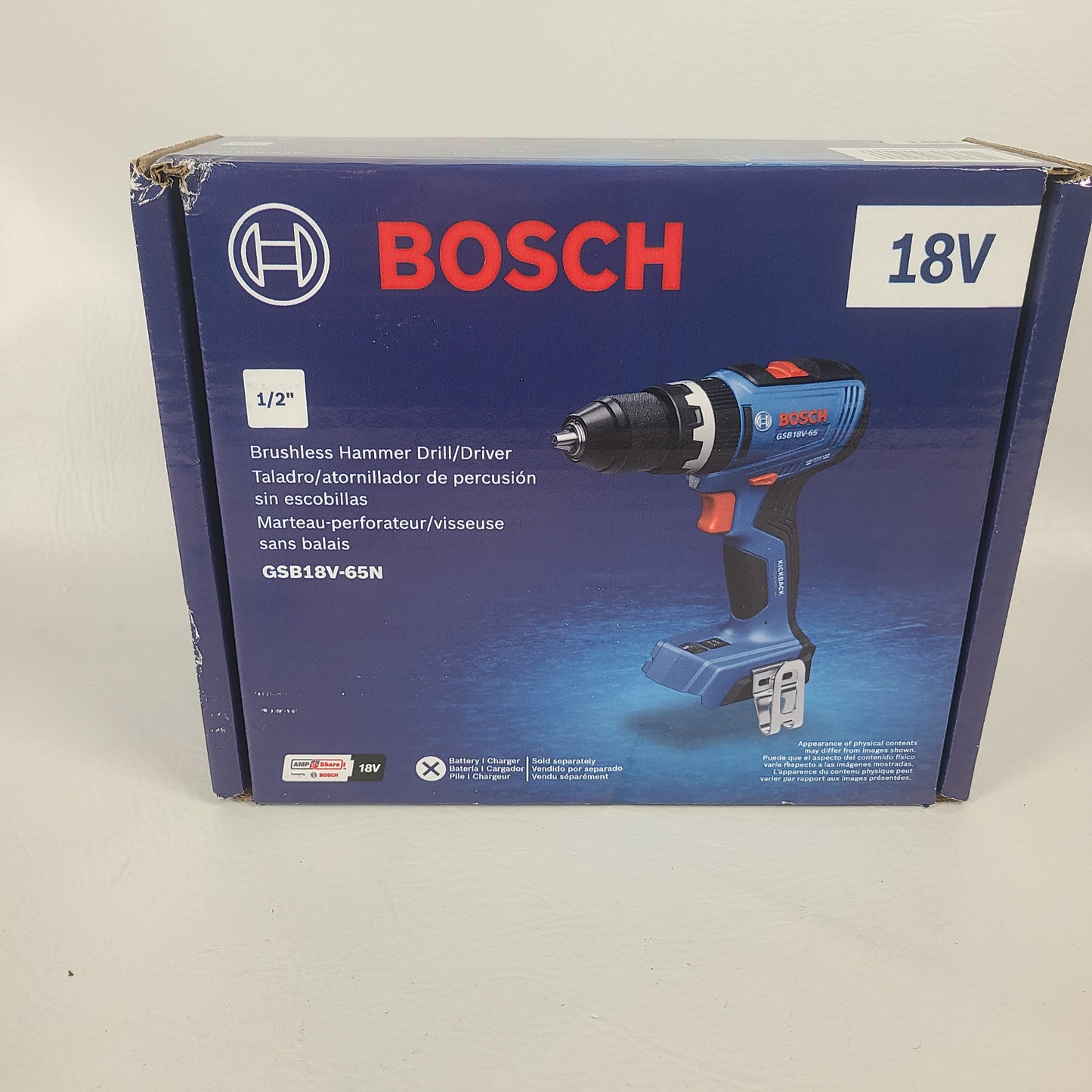 New Bosch GSB18V-65N 18V  1/2" Brushless Hammer Drill