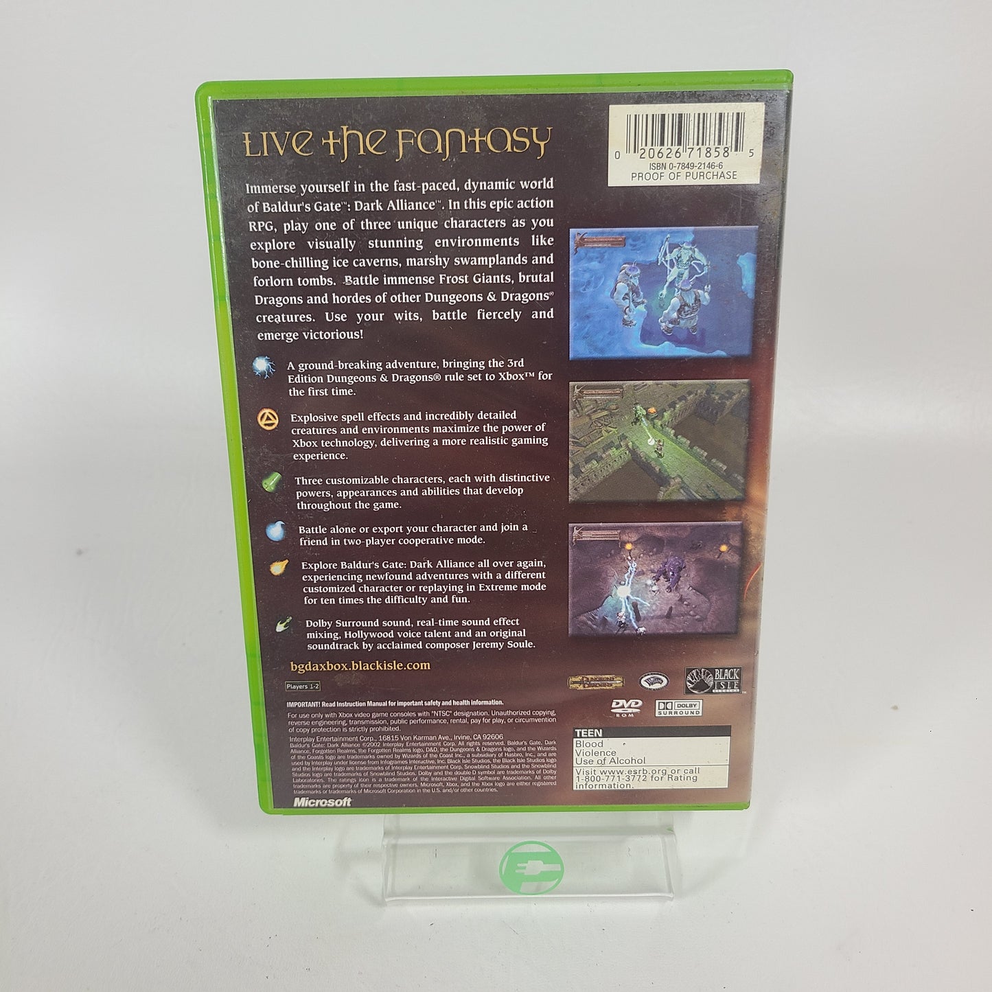 Baldur's Gate Dark Alliance (Microsoft Xbox, 2002)
