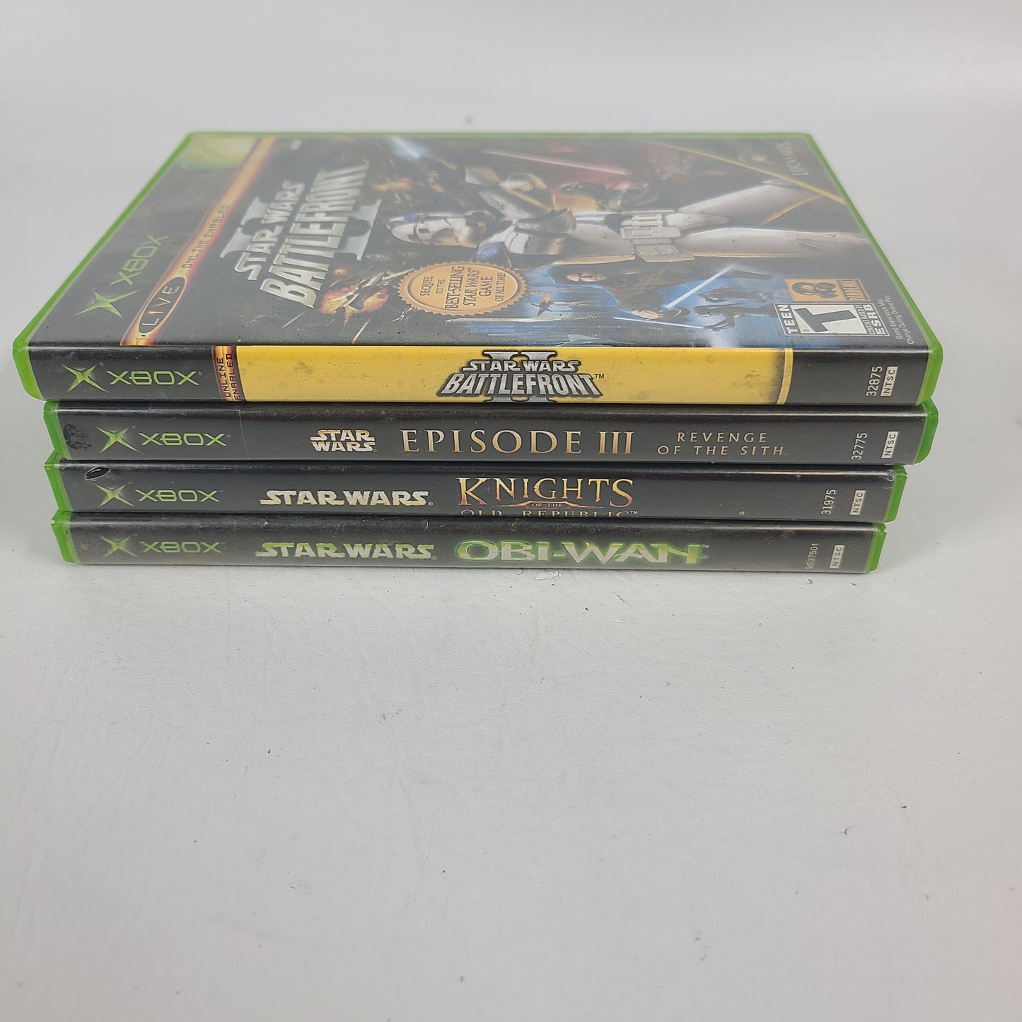 Lot of 4 Original Microsoft Xbox Star Wars Games Obi-Wan KOTOR Battlefront 2 