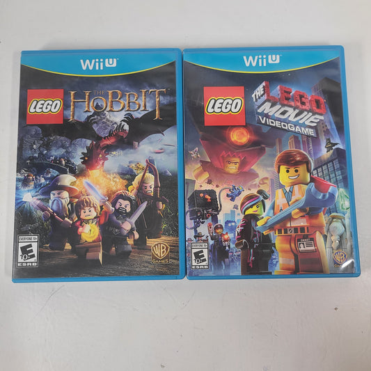 Lot of 2 Nintendo Wii U LEGO Games The Hobbit & The LEGO Movie Videogame