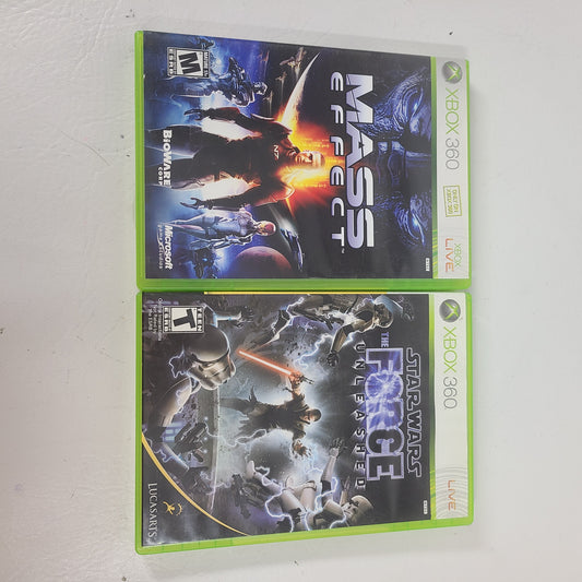Lot 2 of Microsoft Xbox 360 Games Star Wars The Force Unleashed Mass Effect