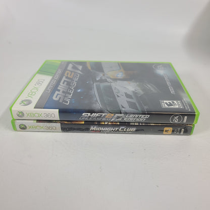 Lot 2 Xbox 360 Racing Game Shift 2 Unleashed Limited Edition Midnight Club Los 