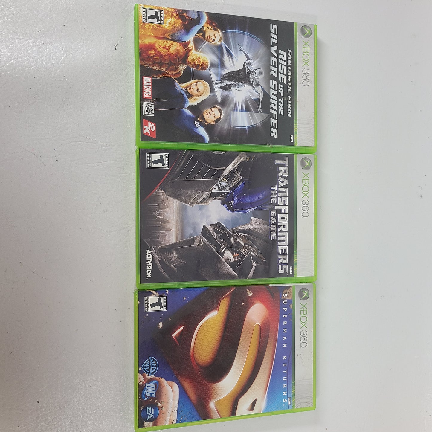 Lot of 3 Microsoft Xbox 360 Superhero Games Fantastic Four Silver Surfer 