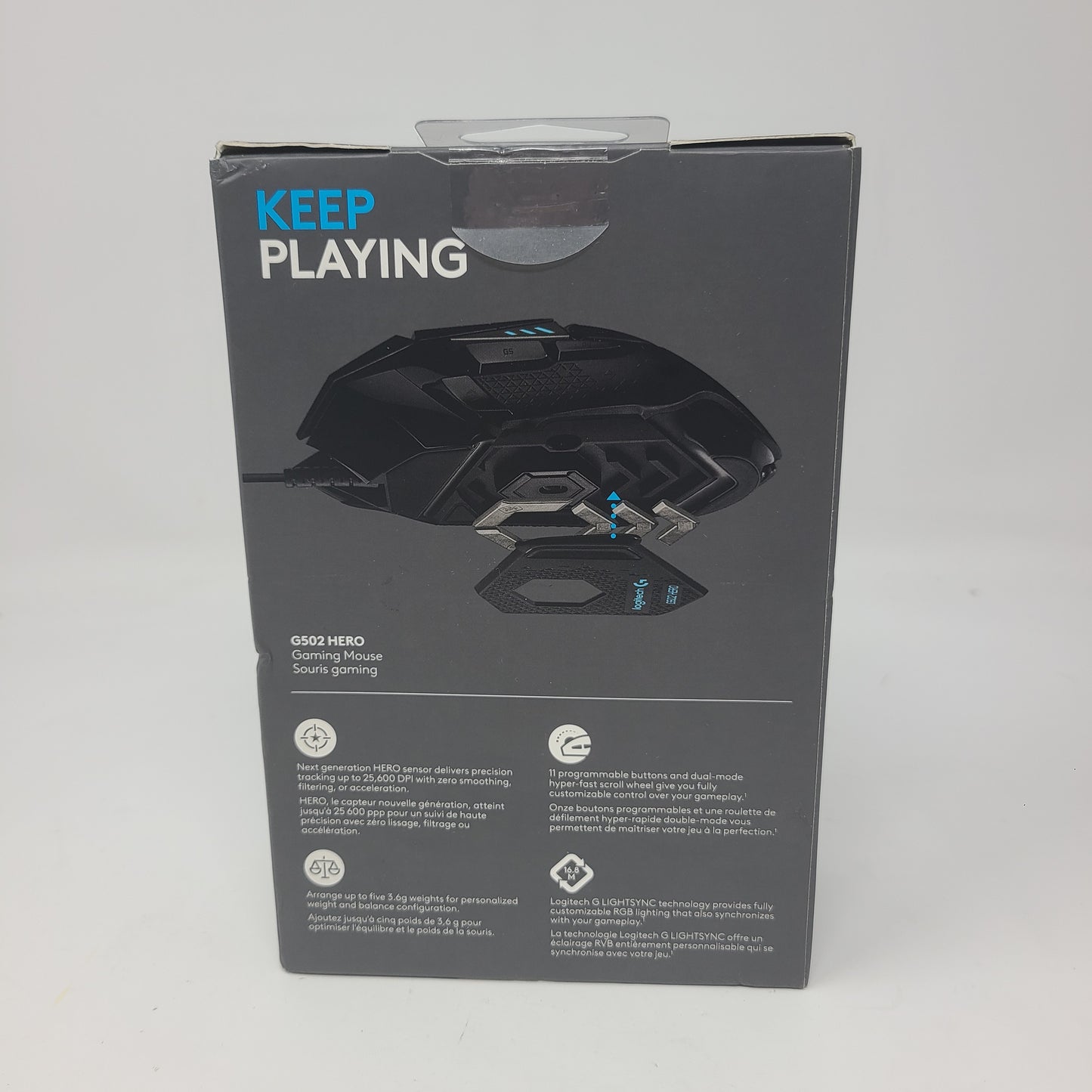 New LogiTech G502 Hero Wired Gaming Mouse 910-005469