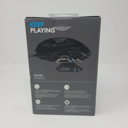 New LogiTech G502 Hero Wired Gaming Mouse 910-005469