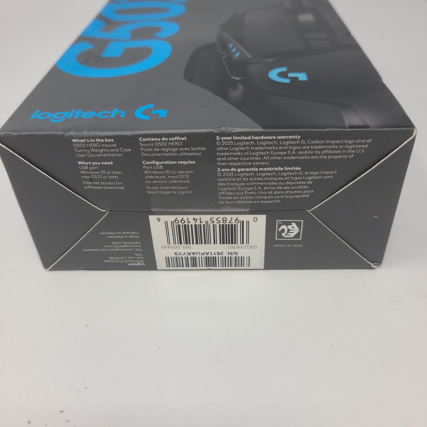 New LogiTech G502 Hero Wired Gaming Mouse 910-005469