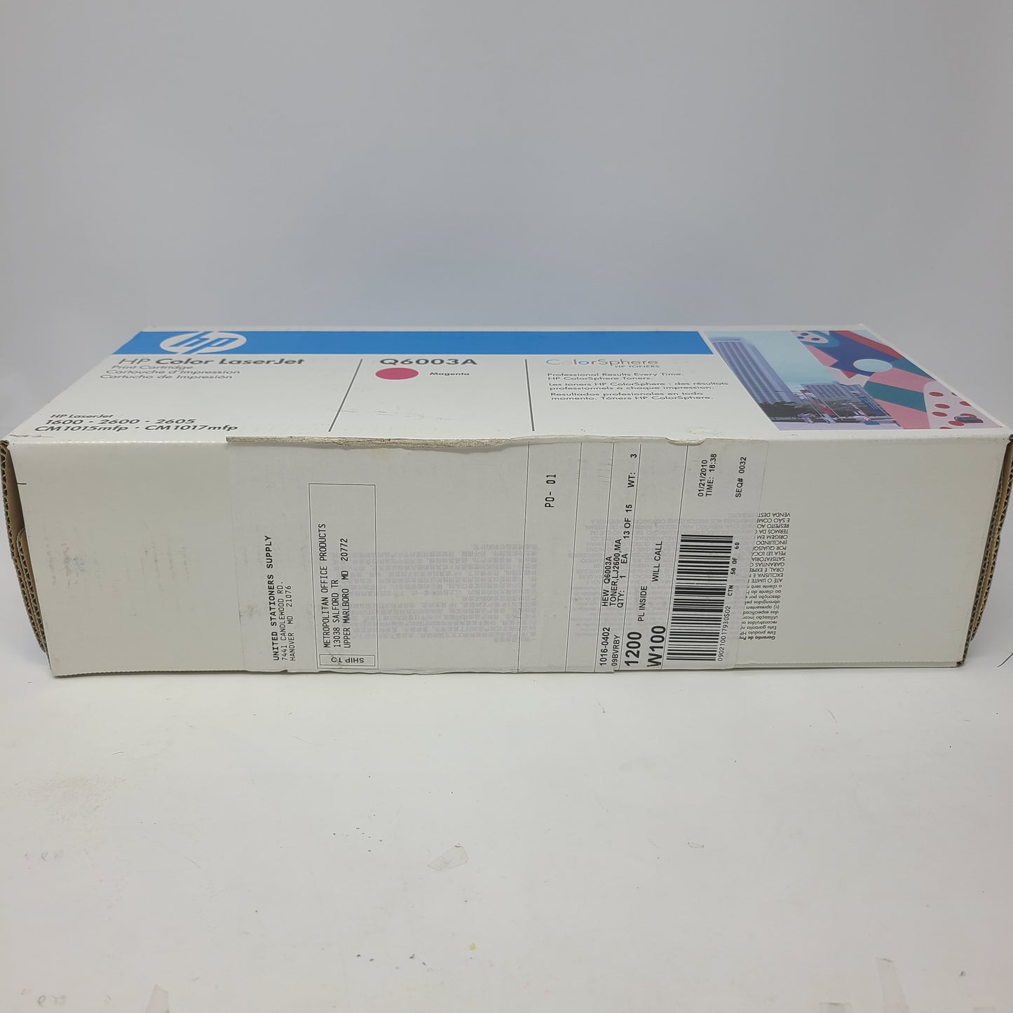 New Hp  124A  Magenta LaserJet Toner Cartridge Q6003A