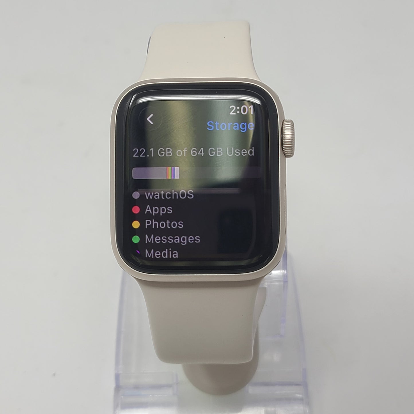 GPS Only Apple Watch SE 3 40MM Starlight Aluminum Starlight Sport Band MEH54LW/A