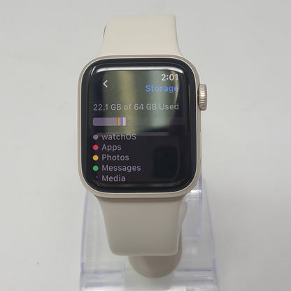 GPS Only Apple Watch SE 3 40MM Starlight Aluminum Starlight Sport Band MEH54LW/A