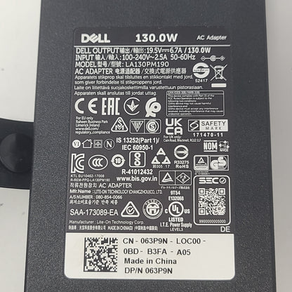 Dell WD19TB K20A001 Thunderbolt 3 USB-C Docking Station