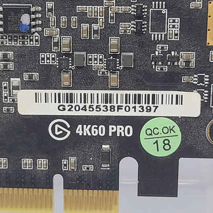 Elgato 4K60 Pro PCIe 4K Video Capture Card Plug-In HDMI In/Out 2-Port 20GAG9901