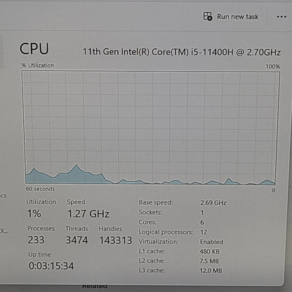 HP Victus NG1FHLR1 16.1 i5-11400H 2.7GHz 32GB RAM 256GB SSD GeForce RTX 3050 Ti