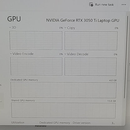 HP Victus NG1FHLR1 16.1 i5-11400H 2.7GHz 32GB RAM 256GB SSD GeForce RTX 3050 Ti
