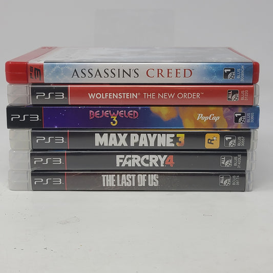 Lot of 6 PS3 Game  Sony PlayStation 3 Max Payne 3 Far Cry 4 Assassin's Creed