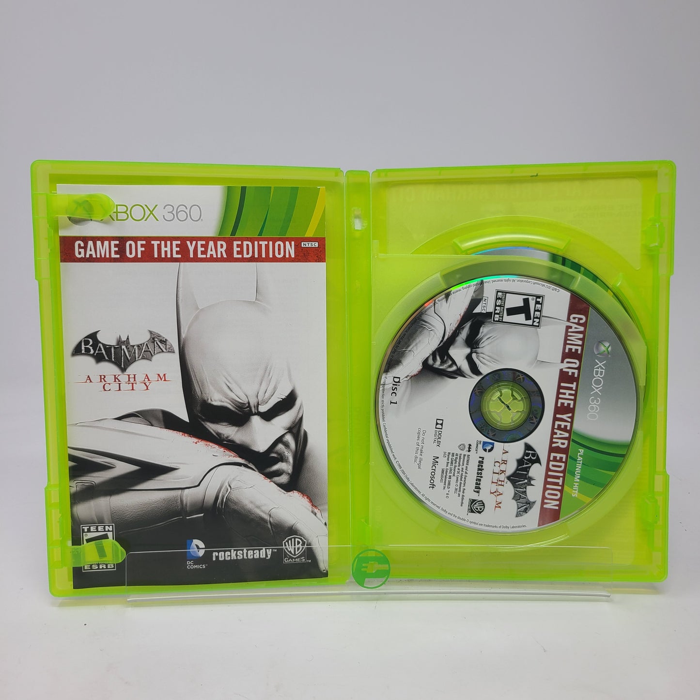 Lot of 2 Batman Arkham City & Arkham Asylum GOTY Platinum Hits Xbox 360 Games