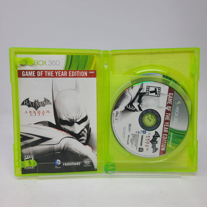 Lot of 2 Batman Arkham City & Arkham Asylum GOTY Platinum Hits Xbox 360 Games