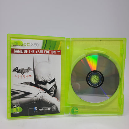 Lot of 2 Batman Arkham City & Arkham Asylum GOTY Platinum Hits Xbox 360 Games