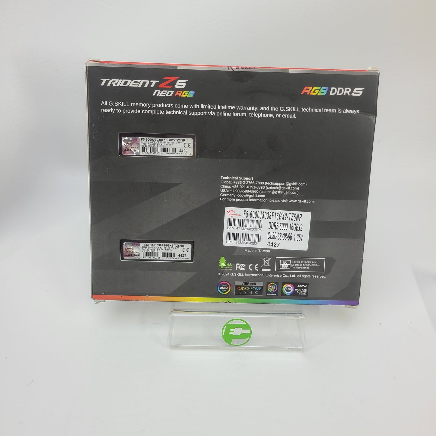 New Trident Z5 NEO RGB 32GB (2x16GB) RAM DDR5 6000MHz F5-6000J3038F16GX2-TZ5NR