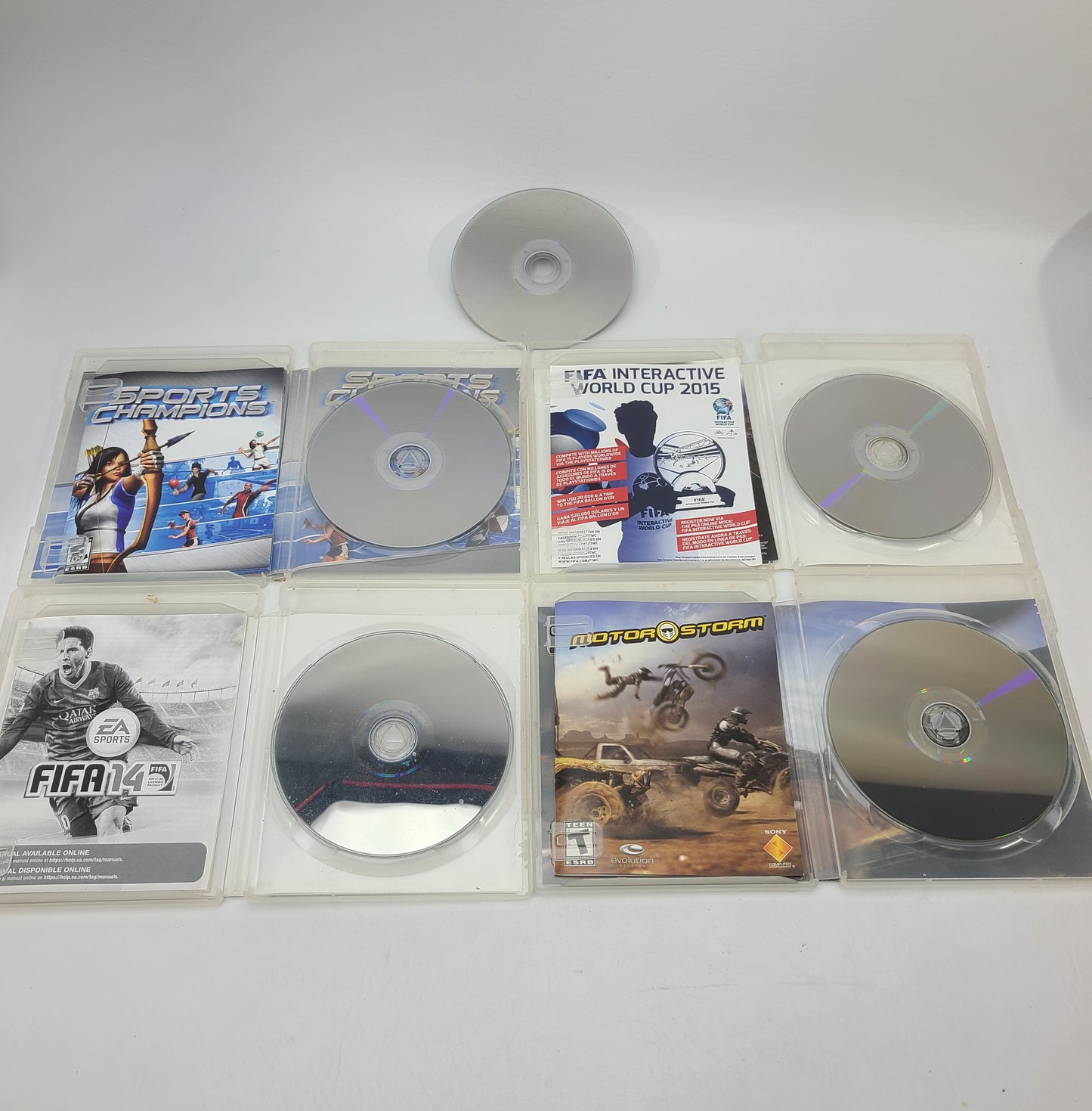 Lot of 5 Sony PS3 Game  MotorStorm FIFA 14 15 Madden 13 Sports Champions