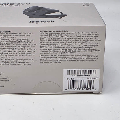 New LogiTech Brio300 Webcam  960-001497