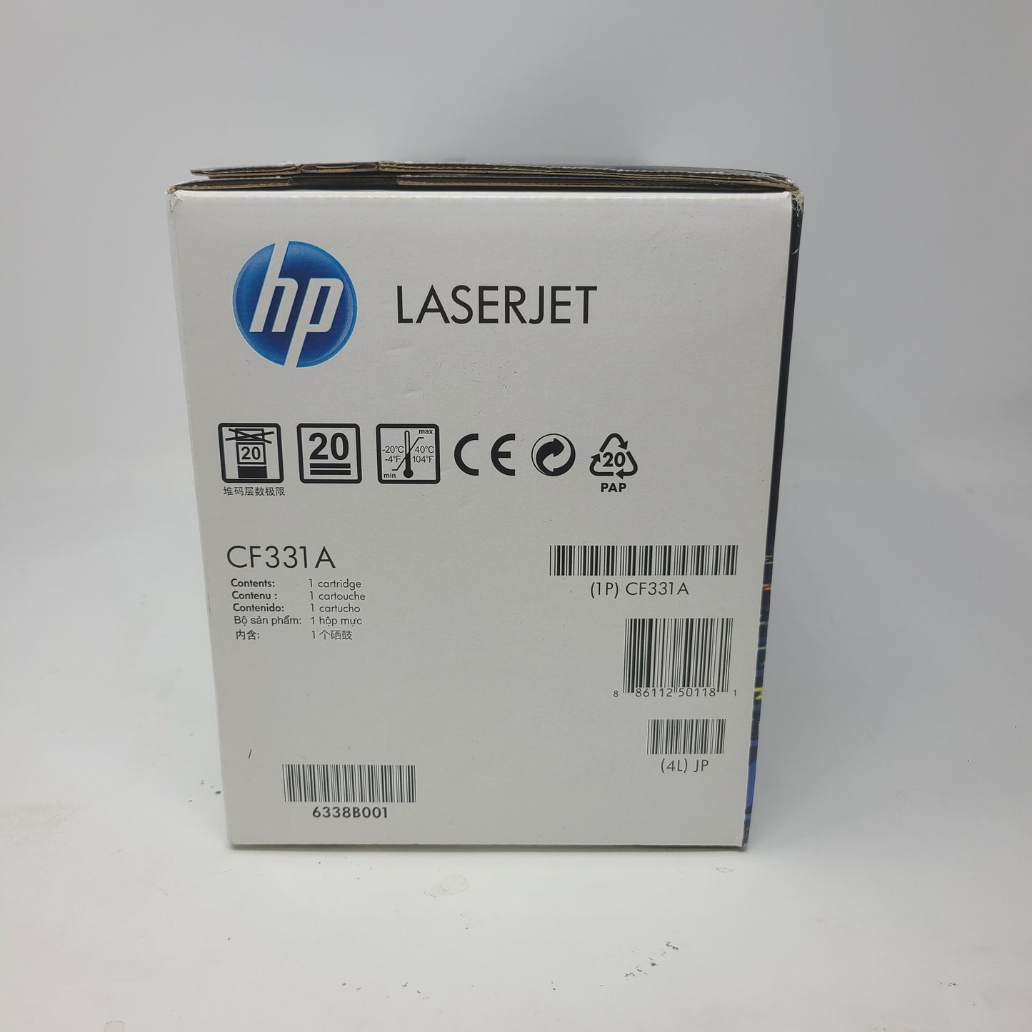 New HP 654A CF331A Cyan Original LaserJet Toner Cartridge Sealed