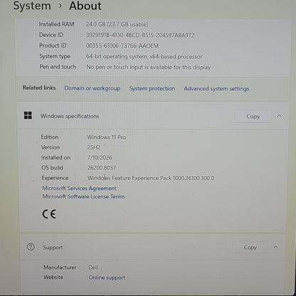 Dell Vostro 7620 16" i7-12700H 2.3GHz 16GB RAM 1TB SSD GeForce RTX 3050 Ti