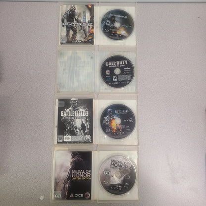 Lot of 4 PS3 Games Call Of Duty World At War Battlefield 3 Crysis Medal Honor